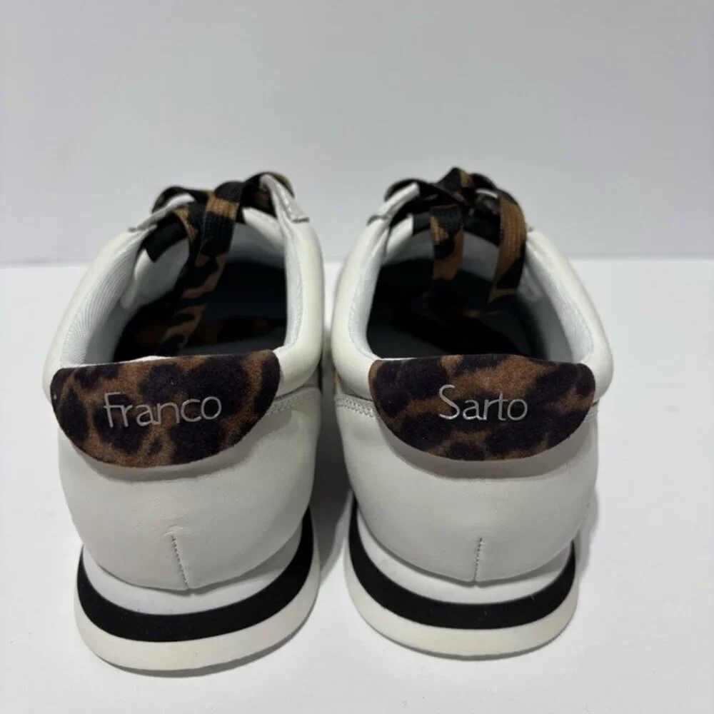 Franco Sarto Women’s Matera White Leather Sneakers, Size 6.5 M